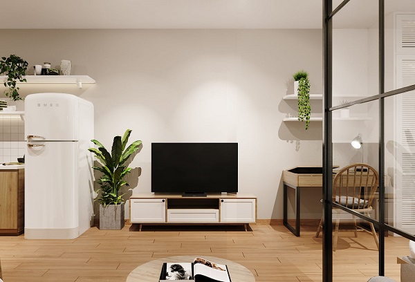 Chất liệu là yếu tố quan trọng ảnh hưởng đến độ bền và tính thẩm mỹ của kệ tivi