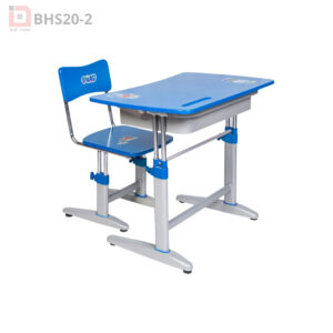 BHS20-2 – Bàn Ghế Học Sinh Gia Đình Có Ngăn Kéo & Móc Treo Cặp – Dễ Thương, Tiện Lợi Cho Bé