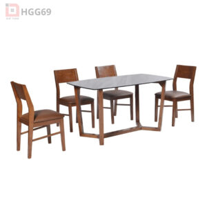 Bàn ghế ăn gỗ tự nhiên HGG69