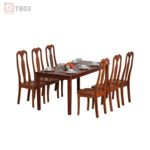 Bàn ghế ăn gỗ tự nhiên TB03