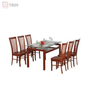 Bàn ghế ăn gỗ tự nhiên TB09