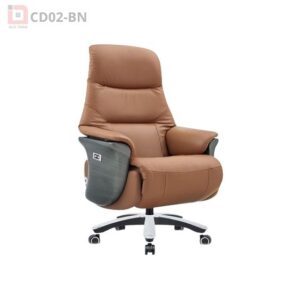 Ghế lãnh đạo massage da bò Commander CD02-BN