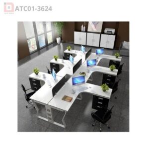 Cụm bàn làm việc 6 người Atlas ATC01-3624
