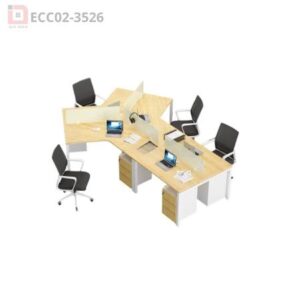 Cụm bàn làm việc 4+1 người Eos ECC02-3526