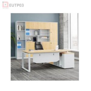 Bàn giám đốc Eos EUTP03 khung trắng