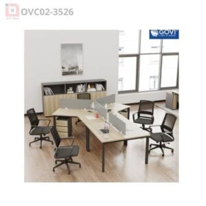 Cụm bàn làm việc 4+1 người Oval OVC02-3526