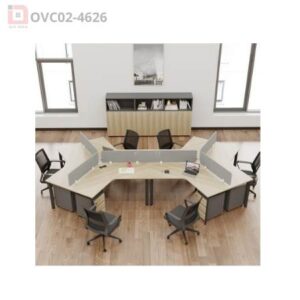 Cụm bàn làm việc 6 người Oval OVC02-4626