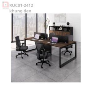 Cụm bàn làm việc RUC01-2412 khung đen