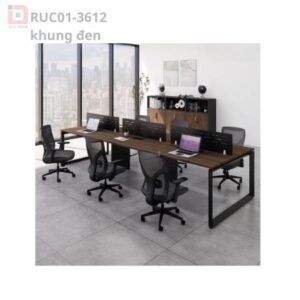 Cụm bàn làm việc RUC01-3612 khung đen