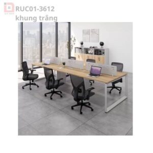 Cụm bàn làm việc RUC01-3612 khung trắng