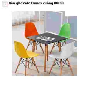 Bàn cafe Eames vuông 80×80 D