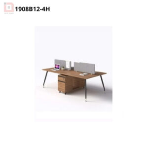 Bàn nhân viên 2.4m kèm tủ, kiểu chân 1908B12-4H T90