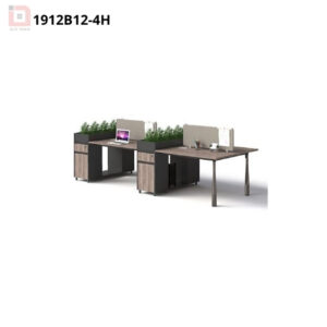 Cụm bàn nhân viên 4 chỗ 3.2m 1912B12-4H T90