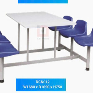 Bộ bàn ăn công nghiệp 6 ghế liền khung DCN012