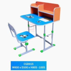 Bàn ghế học sinh liền giá sách CGD015