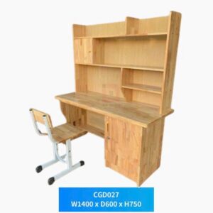 Bàn ghế học sinh liền giá sách CGD027